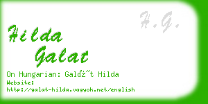 hilda galat business card